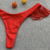 Women Sexy Lace Solid Color Two-piece Swimwear Bikini Set