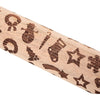 43cm Embossing Rolling Pin Baking Cookies Biscuit Engraved Roller