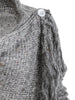 Asymmetrical Fringed Knitted Cardigan