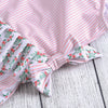 Women Sexy Bow Backless Print Swimsuit