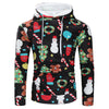 Christmas Printed Long Sleeve Hoodie