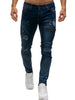 Zipper Destroy Wash Ripped Jeans