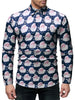 Santa Claus Pattern Long Sleeve Shirt