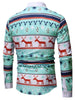 Long Sleeves Reindeer Pattern Christmas Shirt