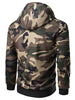 Layer Raglan Sleeves Camouflage Hoodie
