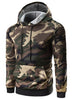 Layer Raglan Sleeves Camouflage Hoodie