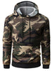 Layer Raglan Sleeves Camouflage Hoodie