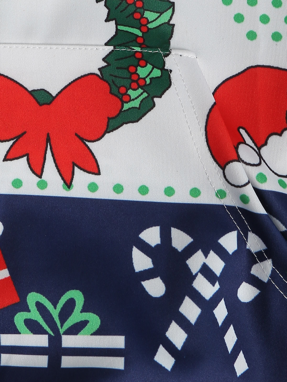 Printed Christmas Pattern Pullover Hoodie