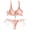 Ribbed Knot Bikini Set