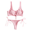 Ribbed Knot Bikini Set