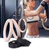 Portable Wooden Gymnastics Rings with Straps Buckles