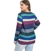 Striped Panel Twist Plus Size T-shirt