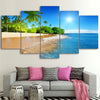 Decorative Oil Painting Beautiful Seaside Coconut Tree Scenery
