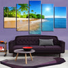 Decorative Oil Painting Beautiful Seaside Coconut Tree Scenery