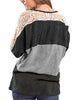 Lace Insert Color Blocking Sweater
