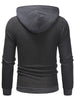 Kangaroo Contrast Pocket Pullover Textured Hoodie