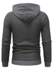 Pouch Contrast Pocket Pullover Textured Zipper Jacket