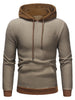 Kangaroo Contrast Pocket Pullover Textured Hoodie