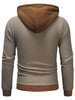 Kangaroo Contrast Pocket Pullover Textured Hoodie