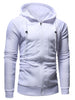 Drawstring Slimming Zip Fly Hoodie