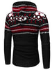 Hooded Jacquard Pattern Pullover Sweater