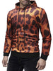 Leopard Print Drawstring Pullover Hoodie