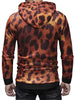 Leopard Print Drawstring Pullover Hoodie