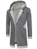Unbuttoned Long Hooded Cardigan