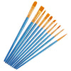 COOKJOY 50PCS Artist Brushes Nylon Hair Wooden Handle Brass Ferrule Professional Paint Tools for Kids / Adults