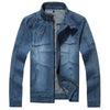 Stylish Hooded Long Sleeve Pocket Denim Men Jacket