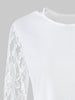 Cut Out Lace Panel T Shirt