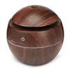 XBH - 035B Round Cover Wood Grain Humidifier Night Light Moisturizer Sprayer