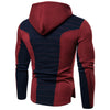 Stripe Color Block Drawstring Hoodie