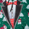 Santa Claus Faux Coallar Snowmen Printed Christmas Hoodie