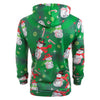 Snowmen Candy Printed Faux Collar Christmas Hoodie