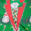 Snowmen Candy Printed Faux Collar Christmas Hoodie