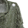 Asymmetrical Fringed Knitted Cardigan