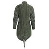 Asymmetrical Fringed Knitted Cardigan