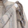 Asymmetrical Fringe Hem Striped Cardigan