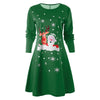 Deer Pattern Christmas Swing Dress