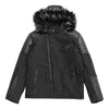 Zipper Faux Fur Hoodie Patchwork Parka Coat