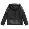 Zipper Faux Fur Hoodie Patchwork Parka Coat