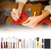 24pcs Leather Craft Tools Hand Sewing Stitching Punch Carving Work