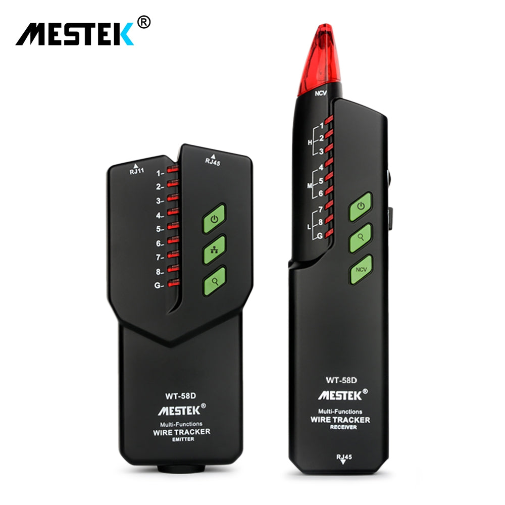 MESTEK WT - 58D Multi-functional Handheld Network Cable Tester Wire Tracker Kit