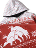 Reindeers Snowflake Heart Print Christmas Hoodie
