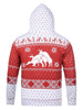 Reindeers Snowflake Heart Print Christmas Hoodie