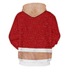 Drawstring Christmas Coat Print Hoodie