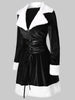Christmas Faux Fur Insert Velvet Dress