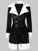 Christmas Faux Fur Insert Velvet Dress