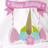 DIY Unicorn Cake Flag Birthday Decoration Set